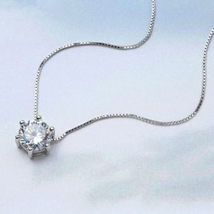 NEW 925 STERLING SILVER PLATED DIAMOND NECKLACE